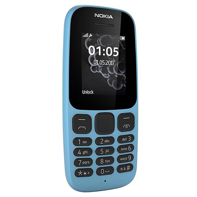 NOKIA 105 Dual SIM Blue 2G, Feature Phone, Dual SIM, 2MP Camera with LED flash - Blue