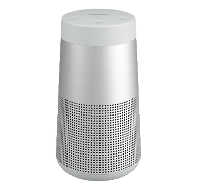 بوس مكبر صوت بلوتوث لاسلكي محمول ساوندلينك ريفلوف II مع أوامر سيري و جوجل الصوتية ، مقاوم للماء والغبار ، عمر بطارية يصل إلى 13 ساعة ، مكبر صوت قابل للإمساك - فضي فاخر