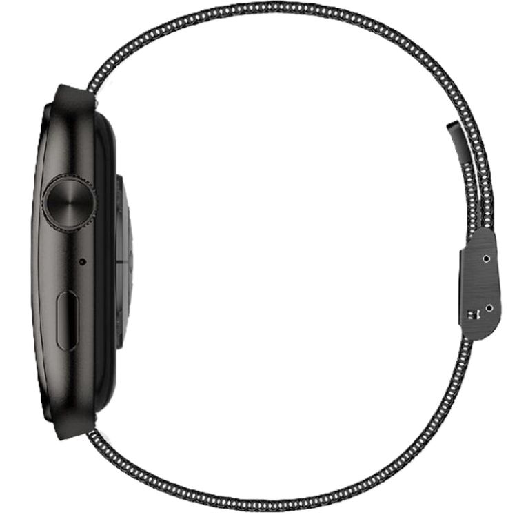 Swiss Military Alps 3 Smartwatch, 1.96" AMOLED Curved Glass Display, 1 Week Battery Life, Wireless Charging, Water Resistance, Receive and Makes Calls - Gun Metal Steel Strap