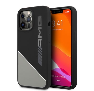 CG MOBILE AMG Liquid Silicone Two Tones Line Compatible for iPhone 13 Pro Max (6.7") Easy Access to All Ports, Shock-Absorption, Anti-Scratch, & Drop Protection Back Cover Suitable with Wireless Charging Officially Licensed