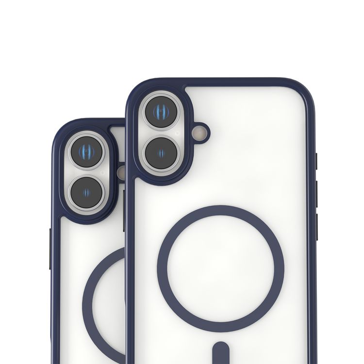 Levelo MagSafe Solo Case for iPhone 16 Plus, Clearview Technology, 3H Scratch Resistance, Hybrid Construction - Deep Blue