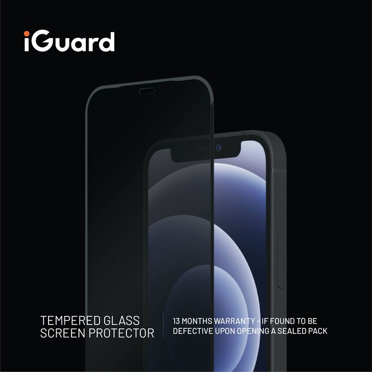 iGuard by Porodo 3D Privacy Glass Screen Protector with Oleo-Phobic Coating Compatible for iPhone 13 Pro Max (6.7") 9H Hardness, Seamless Touch, Anti-scratch, Bump Protection