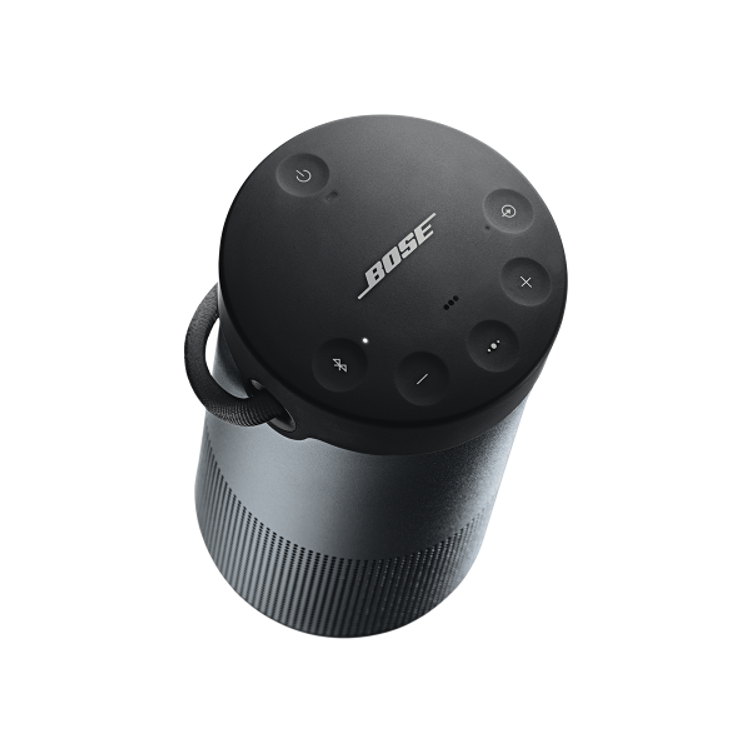 Bose مكبر صوت محمول ساوند لينك ريفولف بلس بلوتوث مع مقبض ، صوت غامر ، مقاوم للماء ، بطارية تدوم 16 ساعة - أسود