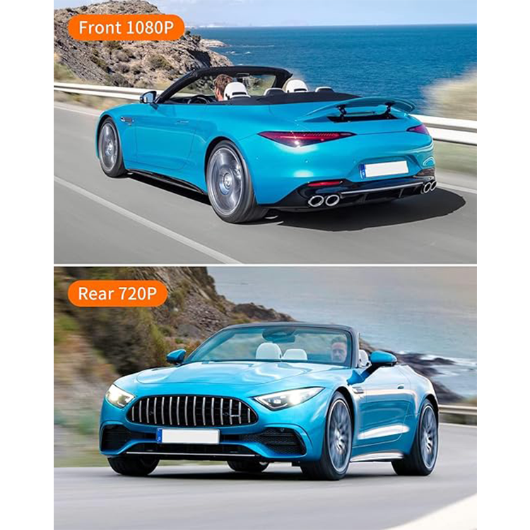 كاميرا ThiEYE مزدوجة للوحة القيادة أمامية وخلفية، شاشة IPS مقاس 3 بوصات بدقة 1080 بكسل، زاوية عريضة 170 درجة، تسجيل متكرر، نطاق ديناميكي واسع، رؤية ليلية، مستشعر جاذبية