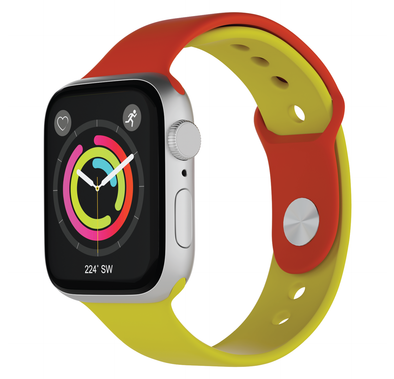 حزام سيليكون من سلسلة Porodo Lifestyle World Cup - احمر اصفر