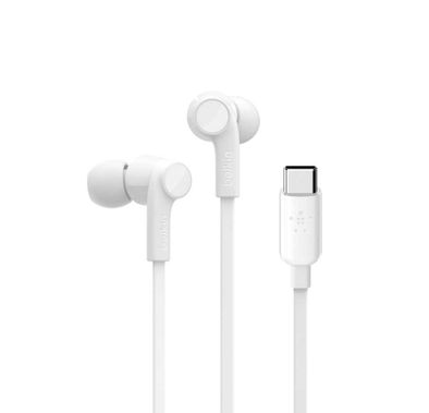 USB-C Connector Headphones Belkin G3H0002btWHT Wired Headphones- White