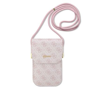 Guess 4G Cord Script Wallet Bag - Pink