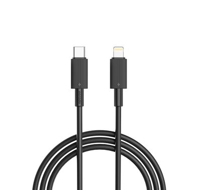 كابل بورودو من النوع C إلى Lightning PVC بطول 3 متر، سرعة نقل 480 ميجابت في الثانية، PD 27 وات، عمر افتراضي يزيد عن 15000 ثنية، خالٍ من التشابك