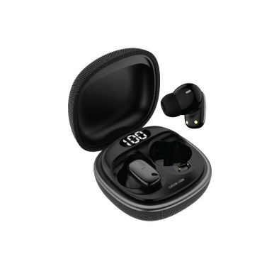 Green Lion SIENA True Wireless Earbuds, IPX5 Water Resistance, LED Digital Display, Bluetooth Version 5.4 - Black