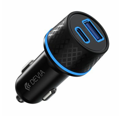 Devia Extreme Speed Series Full Compatible PD + QC Quick Car Charger 42.5W - Black