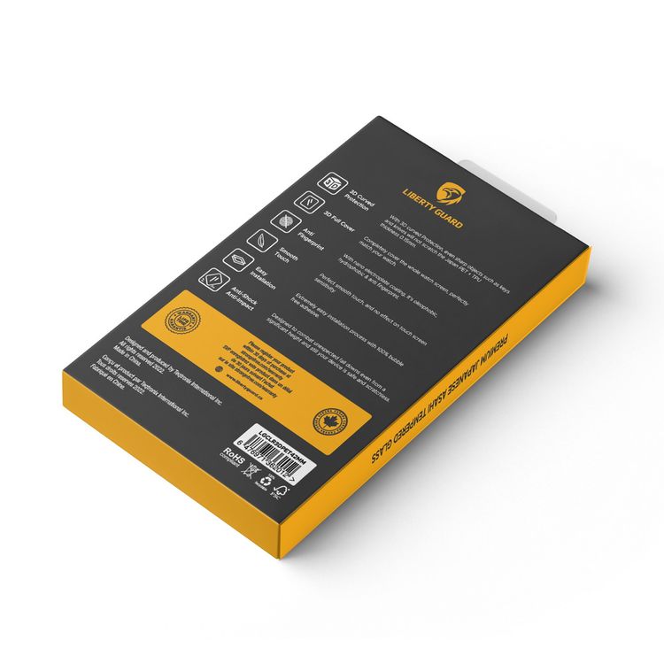 واقي شاشة كامل ثلاثي الابعاد من Liberty Guard  لساعة Apple Watch (42 مم)،مصنوع من مادة PET الناعمة و مضاد للصدمات والتأثير – شفاف