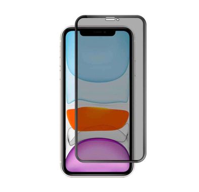 iGuard by Porodo 3D Curved-Edge Glass Screen Protector for iPhone 11 Pro Max (6.5") Full Screen Protection, Seamless Fitting, Anti-Peeping 180 Degree Privacy Tempered Glass Black