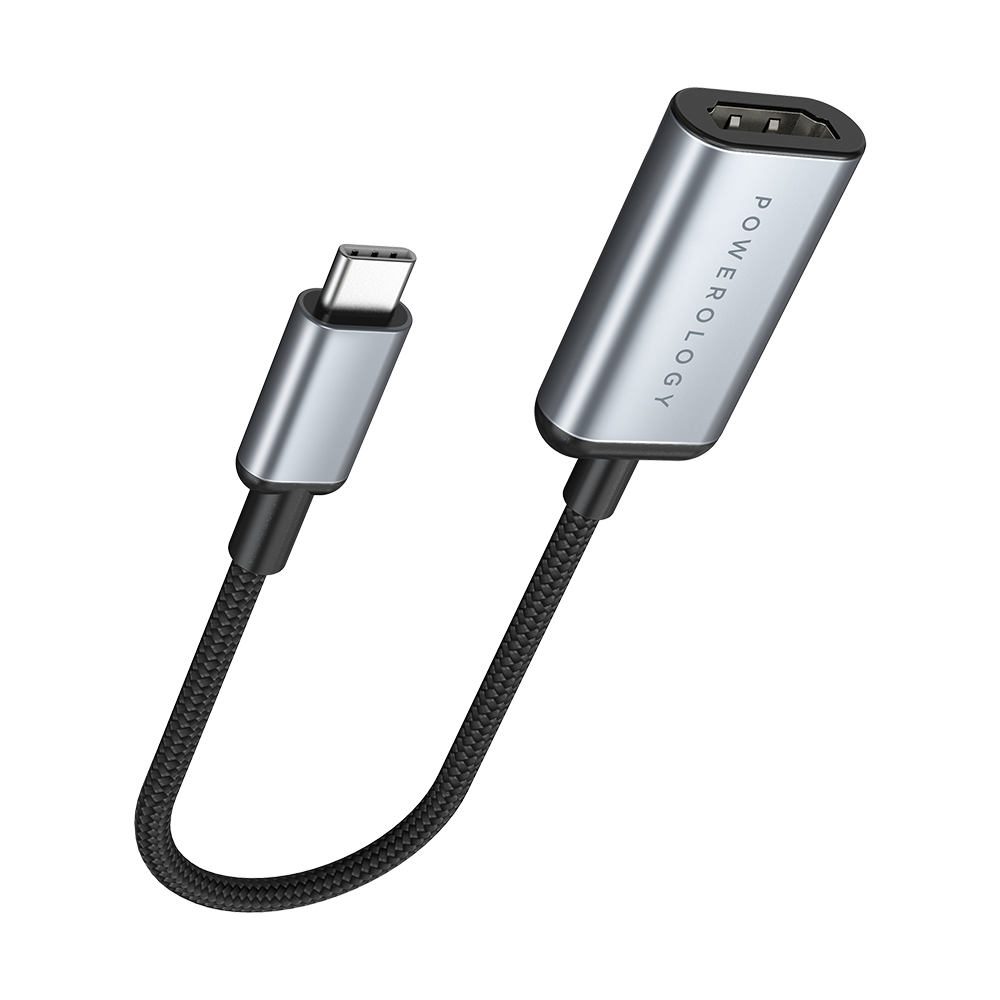 Powerology Braided Type-C to HDMI Short Cable