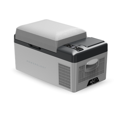ثلاجة وفريزر محمول ذكي من باورولوجي بسعة 15600 مللي أمبير وسعة 20 لتر - رمادي