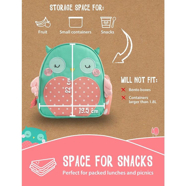 PLANET BUDDIES LUNCH BACKPACK - GREEN/PINK