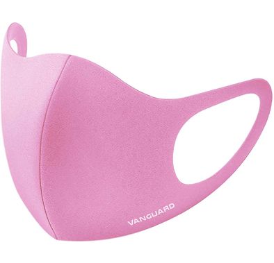 فانجارد سمارت كير قناع الوجه بورو نانو زنك المضاد للبكتيريا BFE 3 طبقات ، أقنعة للوجه قابلة للغسل للحماية - وردي (متوسط)