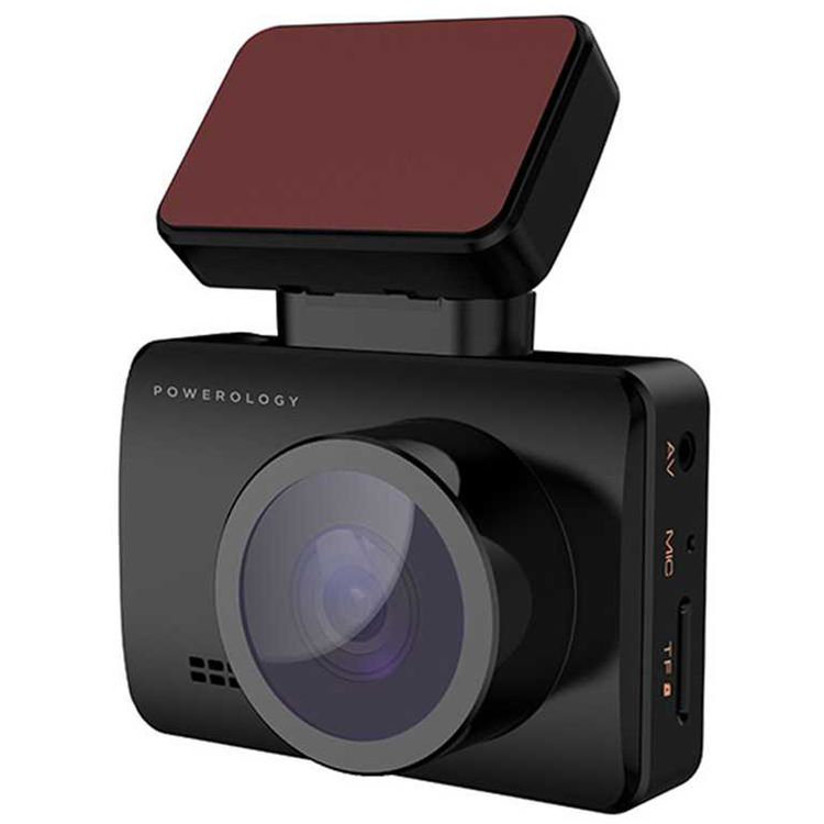 باورولوجي كاميرا داش برو 1080P ، إحداثيات GPS ، واي فاي، زاوية عريضة من 4 جوانب ، مستشعر الحركة ، مستشعر الجاذبية ، تسجيل بدون فجوة مع التطبيق - أسود