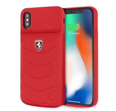 Ferrari Off Track Full Cover Power Case 4000mAh for iPhone X/Xs, Officially Licensed, Shock Resistant, Scratches Resistant