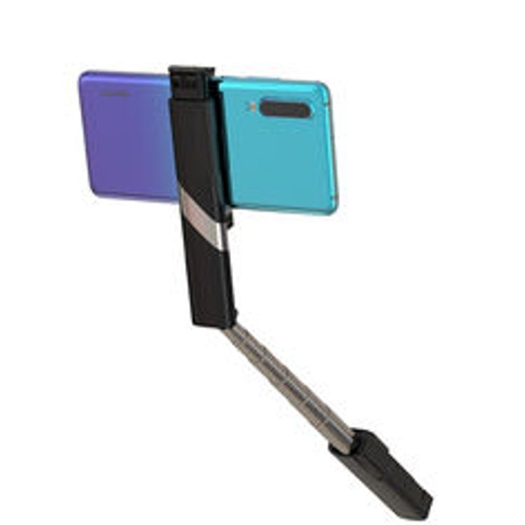 Devia Leisure Series Mini Selfie-Stick (Wireless) Bluetooth Remote Control Snapshot, One-Hand Comfortable Grip, Freely Adjust Clamp Width, Suitable for all Smartphones - Black