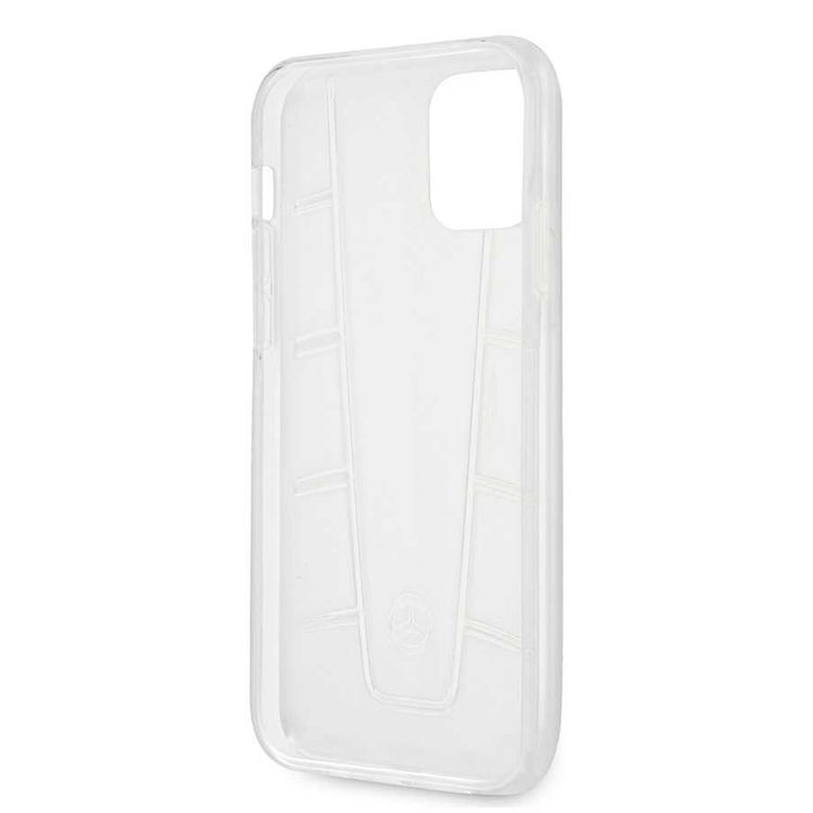CG Mobile Mercedes-Benz Transparent Case Embossed 2 Compatible for iPhone 12 Pro Max(6.7") Shock & Scratch Resistant, Easy Access to All Ports, Drop Protection Back Cover Suitable with Wireless Chargers Officially Licensed - Clear