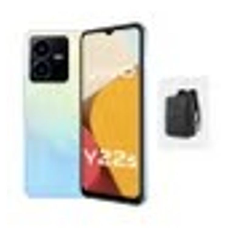 Vivo Y22s Dual SIM Summer Cyan 6GB RAM 128GB 4G LTE With Backpack - Blue