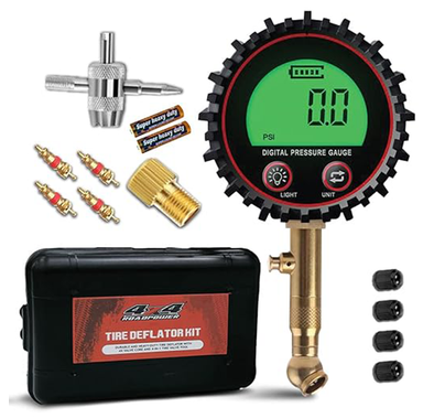 مقياس ضغط الإطارات الرقمي من RoadPower، 200 رطل/بوصة مربعة، 4 إعدادات للسيارة والشاحنة والدراجة النارية والدراجة الهوائية، شاشة LCD بإضاءة خلفية، قبضة غير قابلة للانزلاق