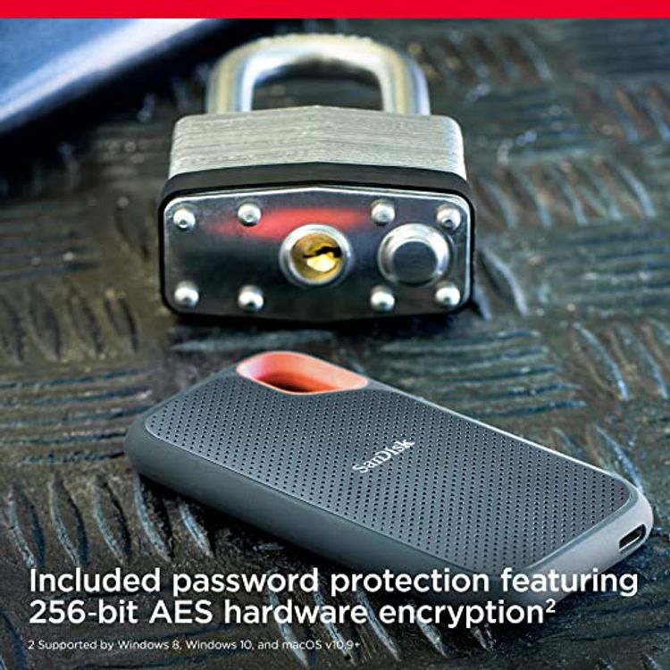 سانديسك محرك أقراص الحالة الصلبة المحمول سعة 500 جيجابايت - ما يصل إلى 1050 ميجابايت / ثانية