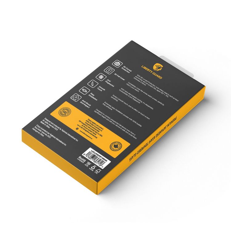 واقي شاشة كامل ثلاثي الابعاد من Liberty Guard  لساعة Apple Watch (38 مم)،مصنوع من مادة PET الناعمة و مضاد للصدمات والتأثير – شفاف