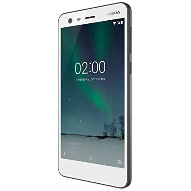 Nokia 2 , Dual SIM - 8GB, 1GB RAM,  4G LTE , 4100 mAh - Pewter/White - White