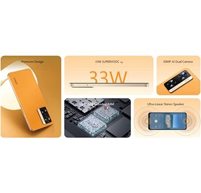 OPPO A77s Dual SIM 128GB 8GB RAM, Sunset Orange GLOBAL VERSION