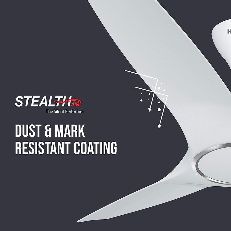 مروحة سقف هافيلز الهوائية ستيلث (أبيض لؤلؤي)