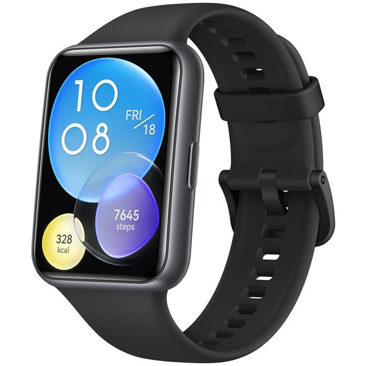 Huawei Watch Fit 2 Active Edition, 1.74" AMOLED Display, up to 10 Days Battery Life, Bluetooth 5.2, Magnetic Charging, 9-Axis IMU Sensor, Optical Heart Rate Sensor, 5 ATM Water-Resistant, Android & iOS - Midnight Black