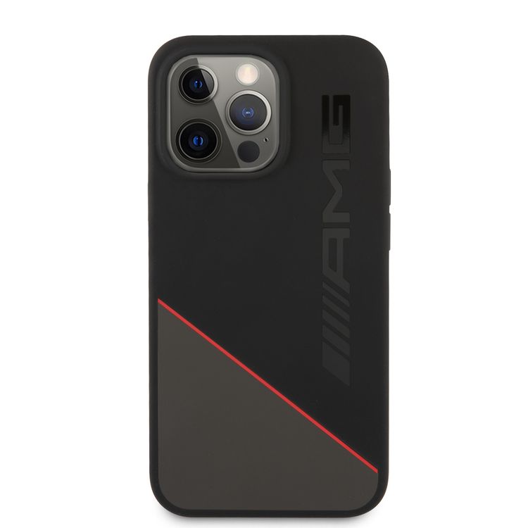 CG MOBILE AMG Liquid Silicone Two Tones Line Compatible for iPhone 13 Pro (6.1") Easy Access to All Ports, Shock-Absorption, Anti-Scratch, & Drop Protection