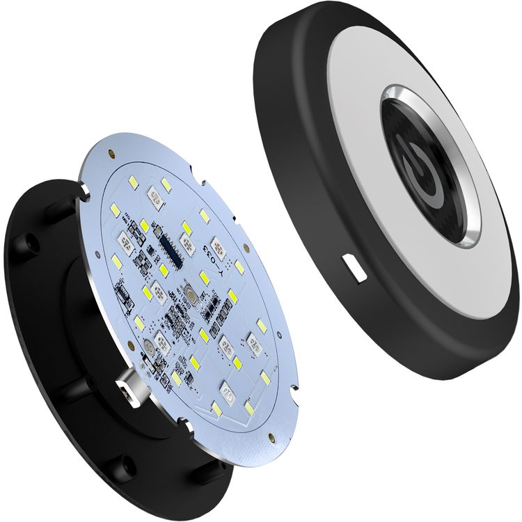 Green Lion Dublin Multifunctional LED, Touch/Switch ,Three Color Switch, Pure White, Ice Blue, Full Bright, USB charging - White