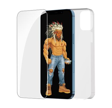 واقي شاشة  من غرين 360 درجة زيرو سينس نانو عالي الدقة من مادة بولي يوريثان الحراري متوافق مع ايفون 12 برو ماكس (6.7 بوصة) ، مضاد لبصمات الأصابع ، مقاوم للصدمات ومقاوم للصدمات وممتص، واقي خلفي - شفاف