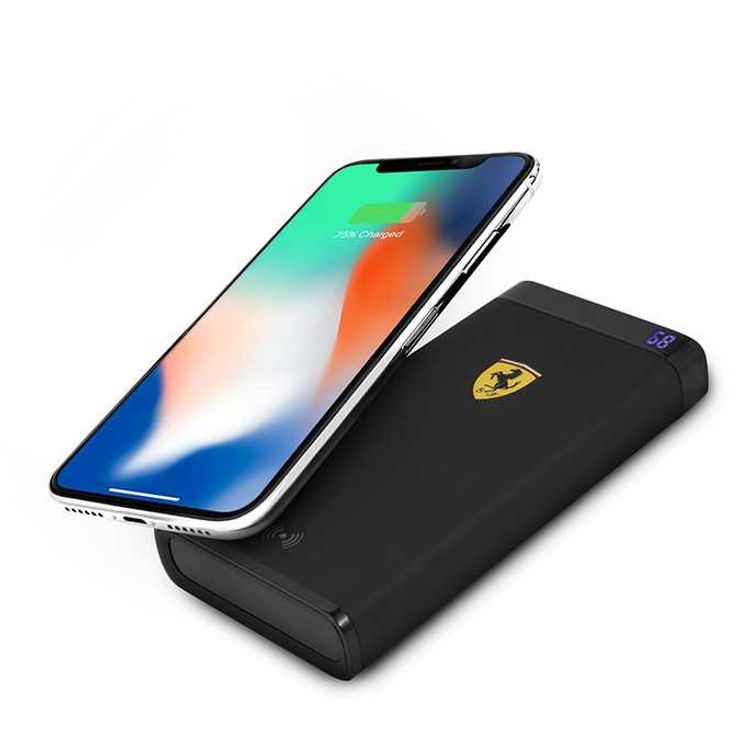 Ferrari On Track Wireless Power Bank 10000mAh - Black