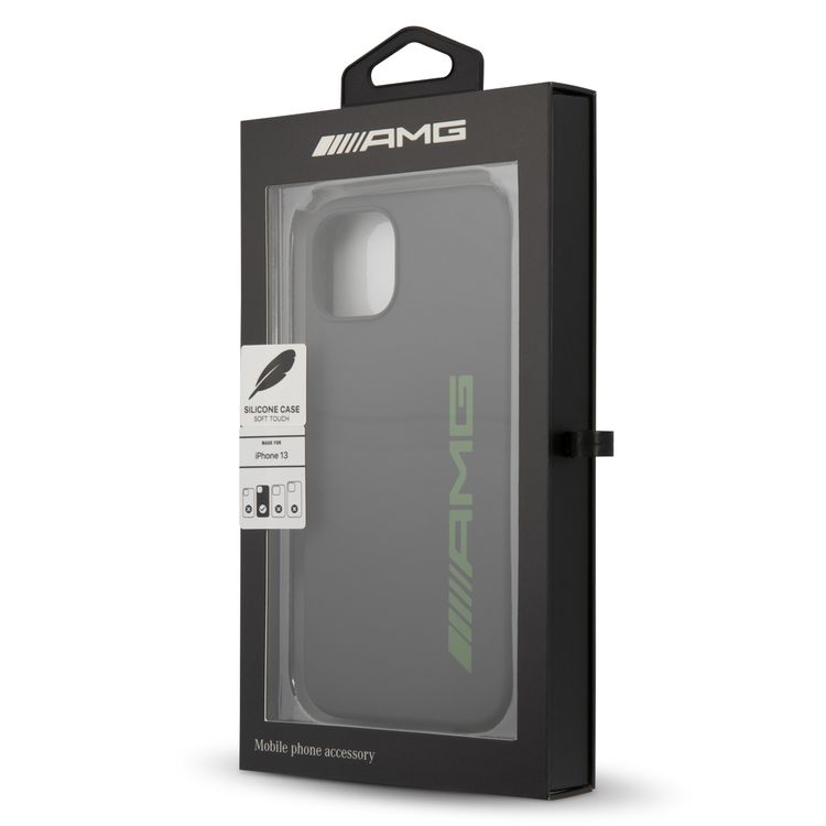 CG MOBILE AMG Liquid Silicone Case with Big Logo Compatible for iPhone 13 (6.1")  Easy Access to All Ports, Shock-Absorption, Anti-Scratch, & Drop Protection