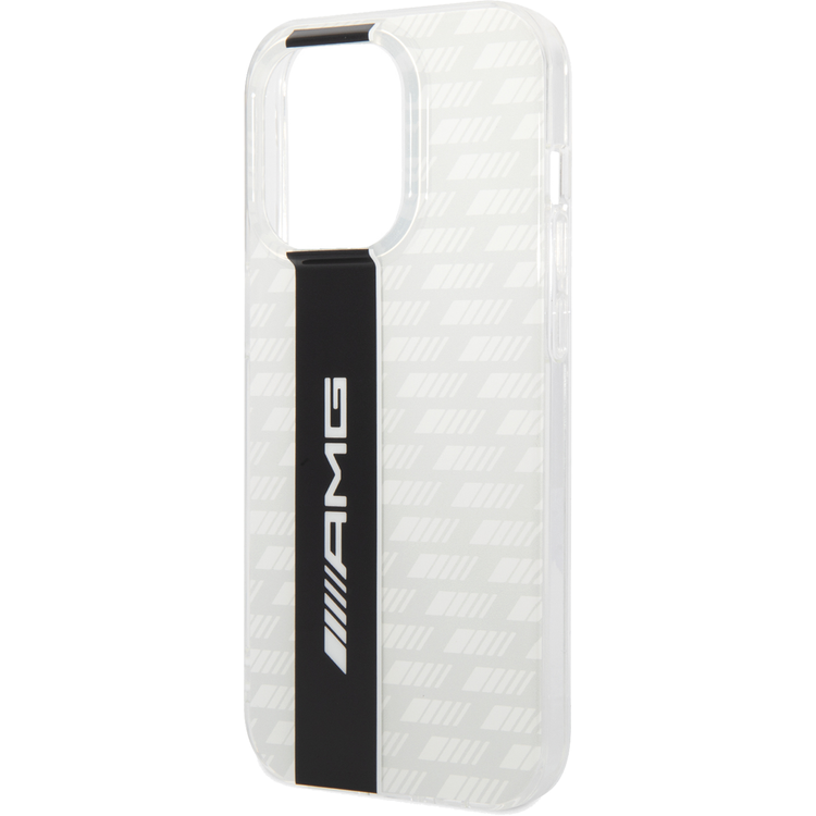 AMG Transparent Double Layer Case with Carbon Pattern II Anti-Explosion/Crystal Case iPhone 14 Pro Compatibility - White