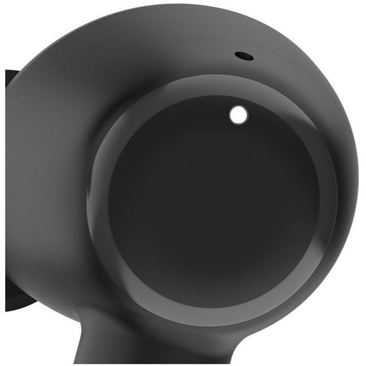 سماعات بلکین SoundForm Pulse لإلغاء الضوضاء، ثلاث ميكروفونات لكل سماعة، محركات ديناميكية بحجم 12 مم، تصميم مريح، وضع مونو، 35 ساعة عمر البطارية - أسود