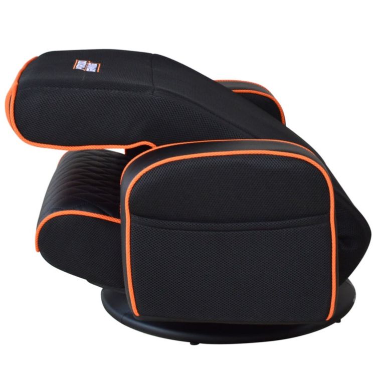 مقعد الألعاب Porodo Gaming Predator Pro مع مسند للذراعين وحامل أكواب يدور 360 درجة - برتقالة سوداء