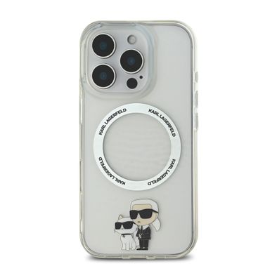 KARL LAGERFELD Magsafe IML Hard Case with NFT KARL & CHOUPETTE for iPhone 16 Pro Max - Clear