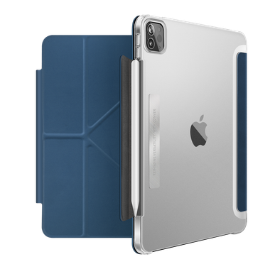 Viva Madrid Conver Case With Foldable Stand Clear Case with Integrated Apple Pencil Holder, Anti-Scratch, Shock-Absorption & Drop Protection Cover Blue - iPad Pro 11" (2021)