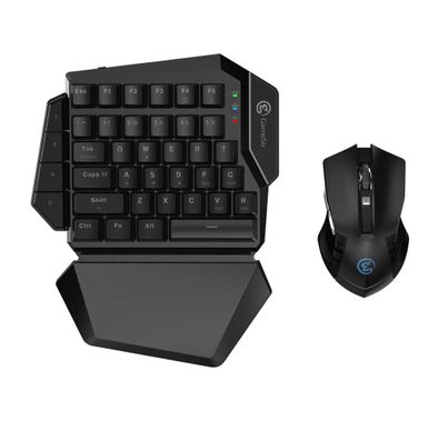GameSir Z2 Gaming 2.4GHz Wireless Keypad and DPI GM180 Mouse Combo One-handed Keyboard For Android / Windows PC For PUBG FPS Games - Black