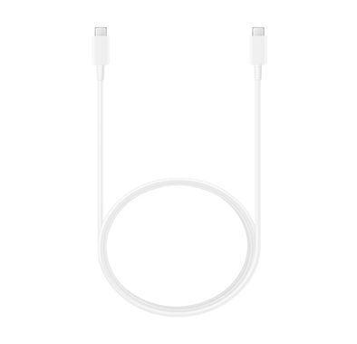 Samsung USB-C to USB-C 5A 1.8m Cable, Super Fast Charging 2.0, Max 45W, Max 5A Current, Up to 480Mb/s Data Transfer Speed - White