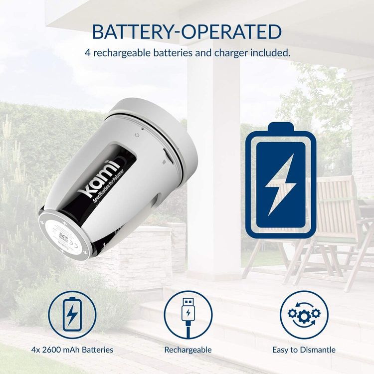 كامي كام  كاميرا أمن خارجية - أبيض