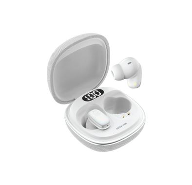 Green Lion SIENA True Wireless Earbuds, IPX5 Water Resistance, LED Digital Display, Bluetooth Version 5.4 - White