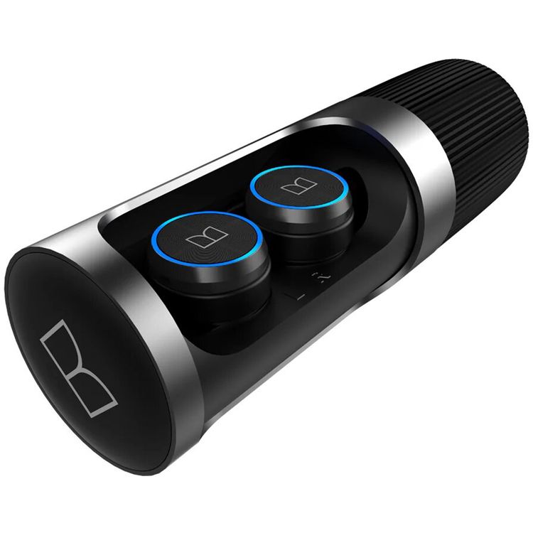 Monster Clarity 101 AirLinks Wireless Earbuds, Bluetooth Version 5.0, Type-C Charging Port, 360° Rotatable Charging Case, Touch Control, 60 Hours Battery Life - Black