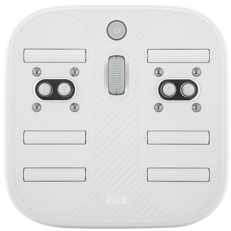 Kica Foot Massager with Intelligent Protection, Eight Magic Magnets, 6 Massage Rollers, Dual Percussion Massage Modes, 18 Hours Battery Life, PD Quick Charge, Cordless and Portable - White