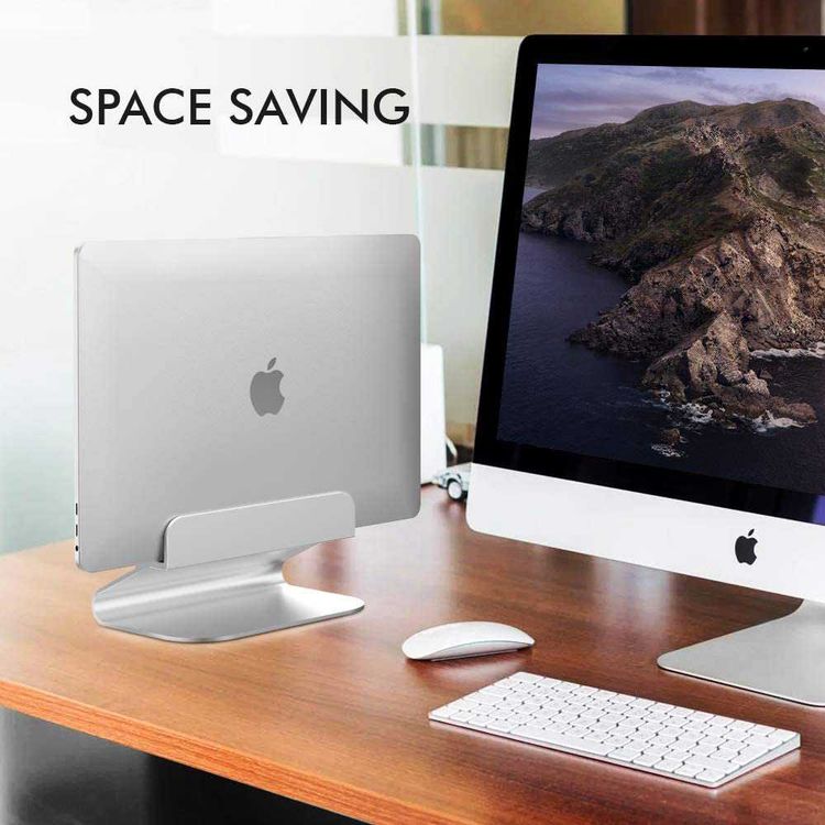 AhaStyle Laptop Stand, Ergonomic Adjustable Laptop Riser Computer Laptop Stand Compatible with MacBook, Air, Pro, Dell XPS, Samsung, Lenovo, Alienware All Laptops - Silver