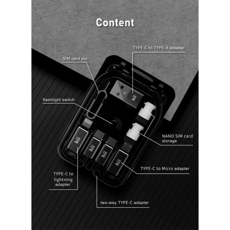 شاحن لاسلكي بودي صندوق متعدد الوظائف - أسود